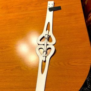 BCBGMaxAzria White Cutout Belt